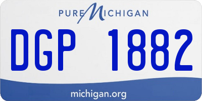 MI license plate DGP1882