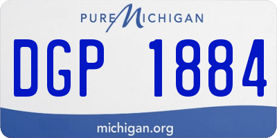 MI license plate DGP1884