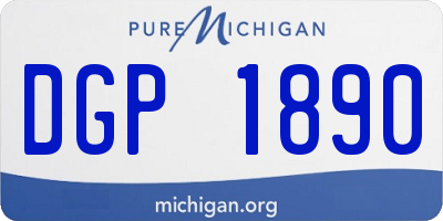MI license plate DGP1890