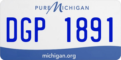 MI license plate DGP1891