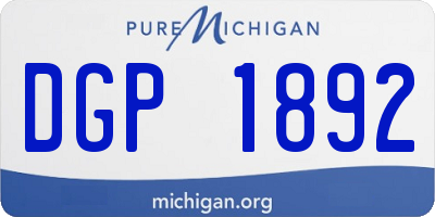MI license plate DGP1892