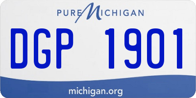 MI license plate DGP1901