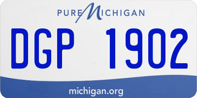 MI license plate DGP1902