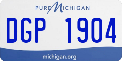 MI license plate DGP1904