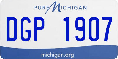 MI license plate DGP1907