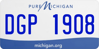 MI license plate DGP1908