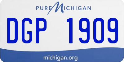 MI license plate DGP1909