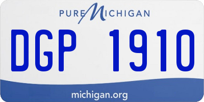 MI license plate DGP1910