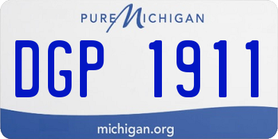 MI license plate DGP1911