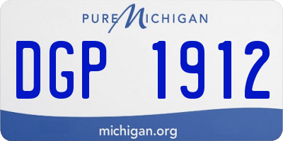 MI license plate DGP1912