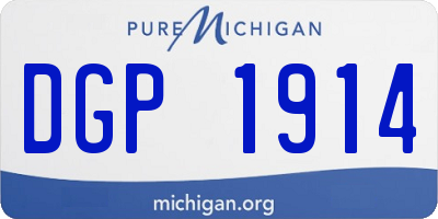 MI license plate DGP1914