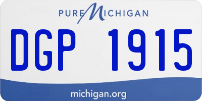 MI license plate DGP1915