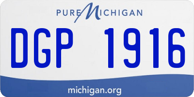 MI license plate DGP1916