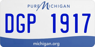 MI license plate DGP1917