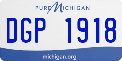 MI license plate DGP1918