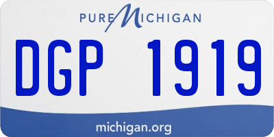 MI license plate DGP1919