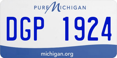 MI license plate DGP1924
