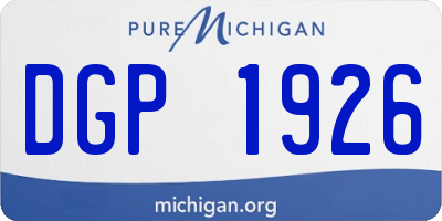 MI license plate DGP1926