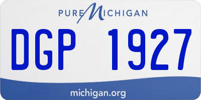 MI license plate DGP1927