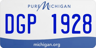 MI license plate DGP1928