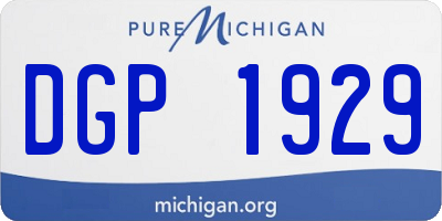 MI license plate DGP1929