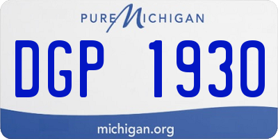 MI license plate DGP1930