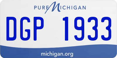MI license plate DGP1933