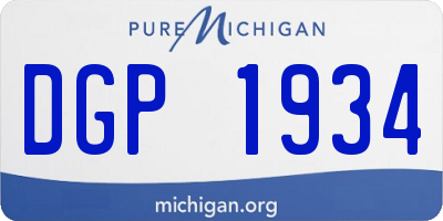 MI license plate DGP1934