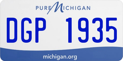 MI license plate DGP1935