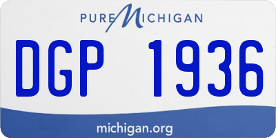 MI license plate DGP1936