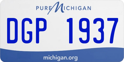MI license plate DGP1937