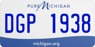 MI license plate DGP1938