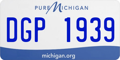 MI license plate DGP1939