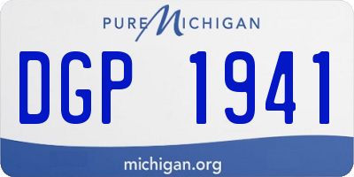 MI license plate DGP1941
