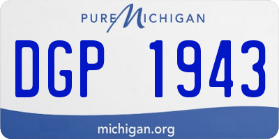MI license plate DGP1943