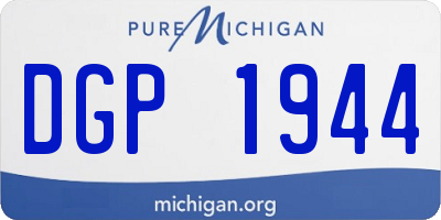 MI license plate DGP1944