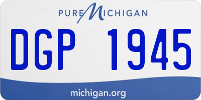MI license plate DGP1945
