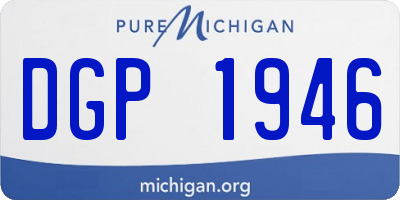 MI license plate DGP1946