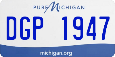 MI license plate DGP1947