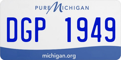MI license plate DGP1949