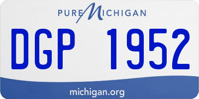 MI license plate DGP1952
