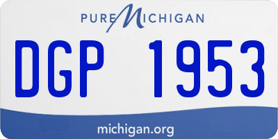 MI license plate DGP1953