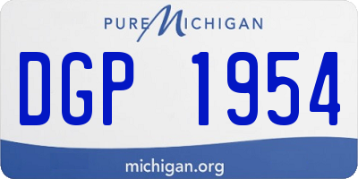 MI license plate DGP1954