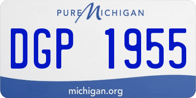 MI license plate DGP1955