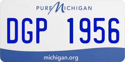 MI license plate DGP1956