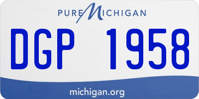 MI license plate DGP1958