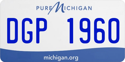 MI license plate DGP1960