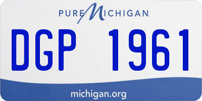 MI license plate DGP1961
