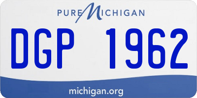 MI license plate DGP1962