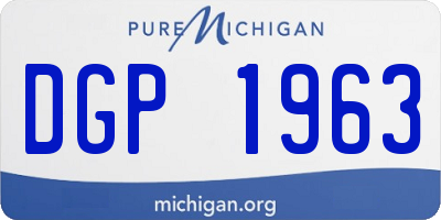 MI license plate DGP1963